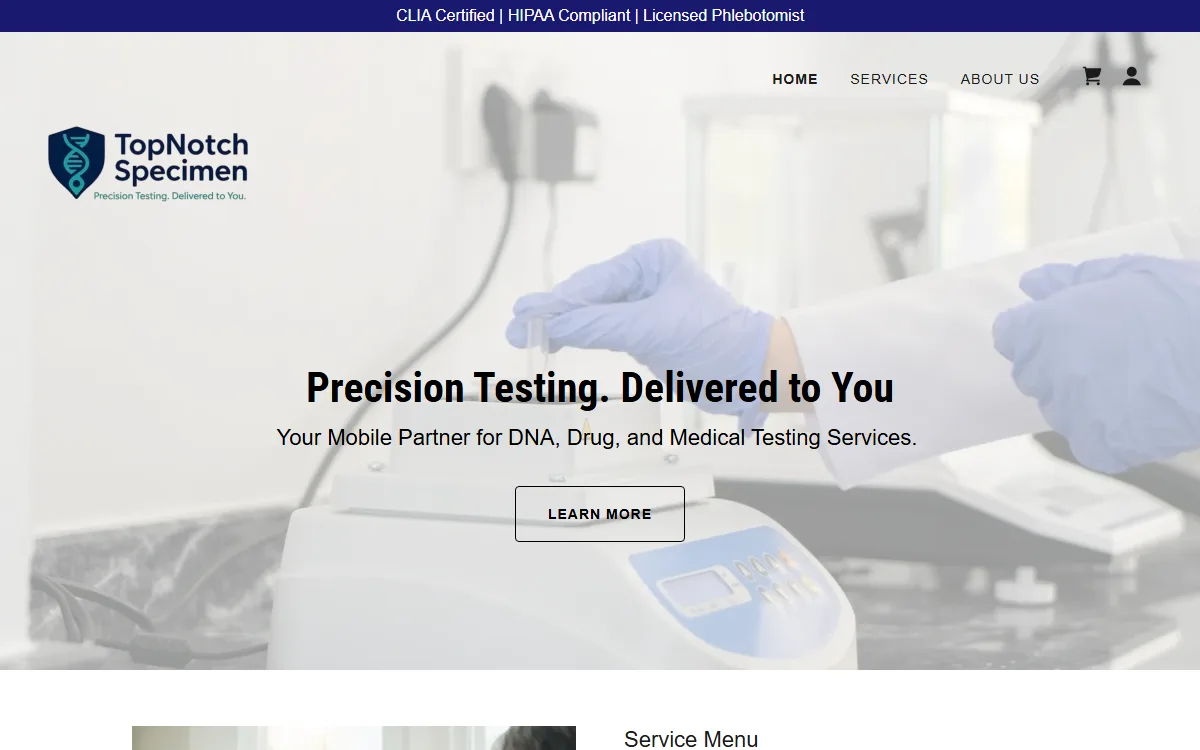 Homepage of the Top Notch Specimen site